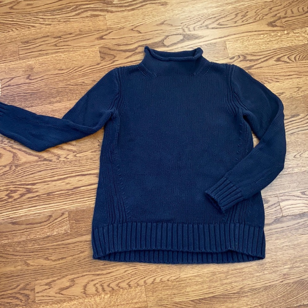 J.Crew cotton roll neck sweater.